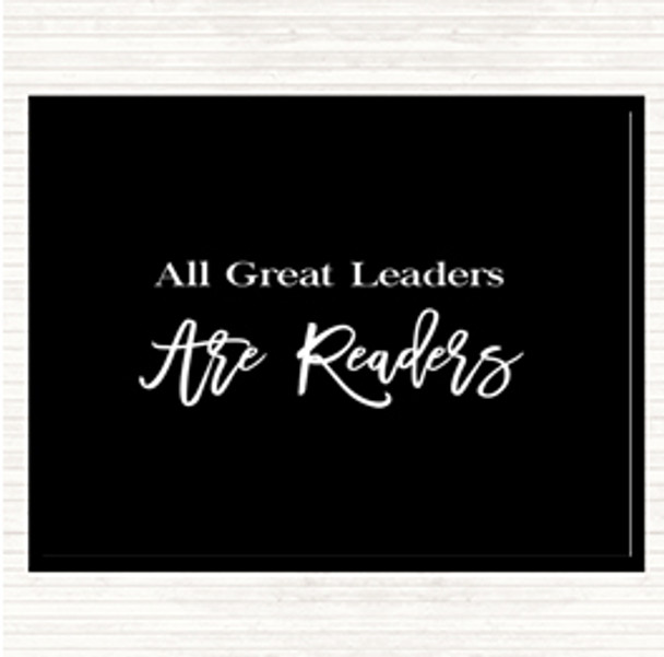 Black White All Great Leaders Quote Mouse Mat Pad