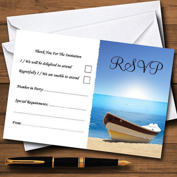 Beach Married Abroad / Personalised RSVP Cards