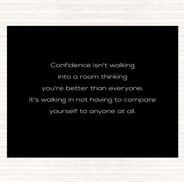 Black White Confidence Quote Mouse Mat Pad