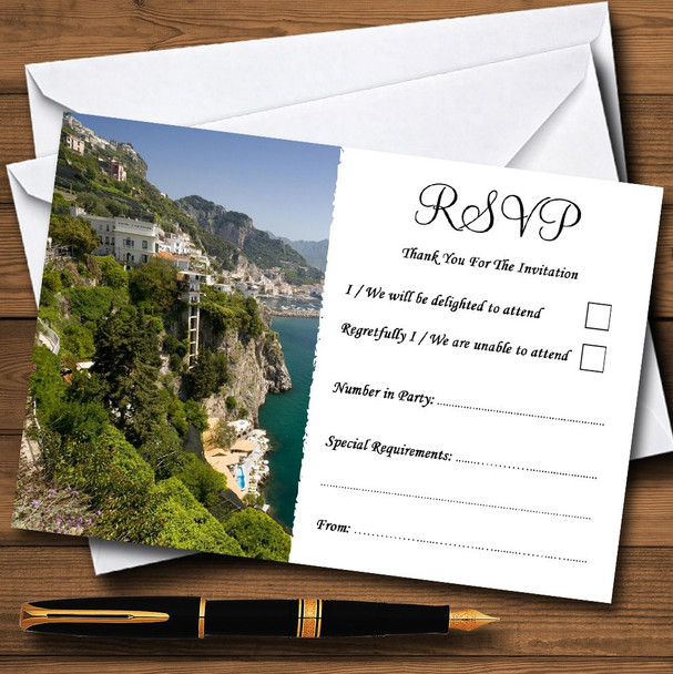 Sorrento Italy Abroad Personalised RSVP Cards