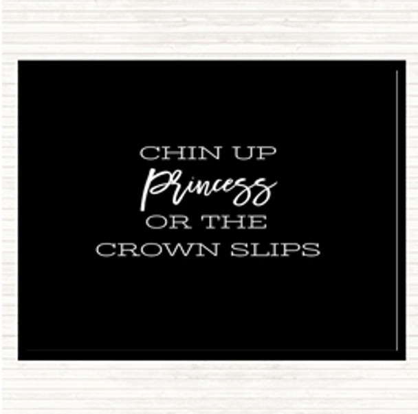 Black White Crown Slips Quote Mouse Mat Pad