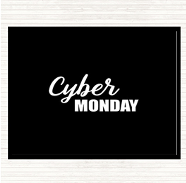 Black White Cyber Monday Quote Mouse Mat Pad