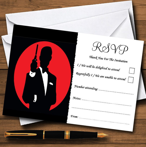 James Bond Special Agent Personalised RSVP Cards