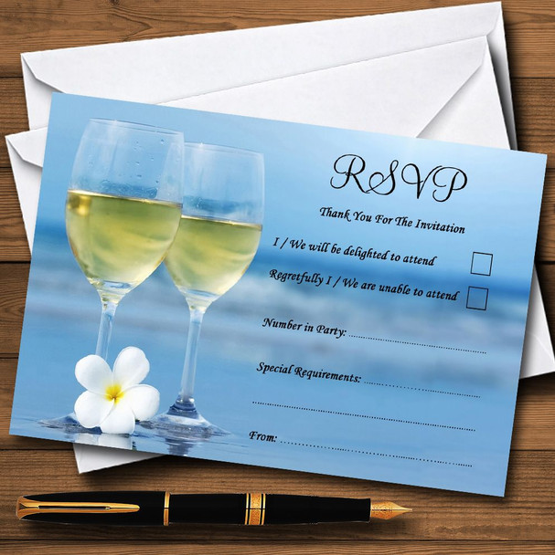 Wine One Beach Personalised RSVP Cards