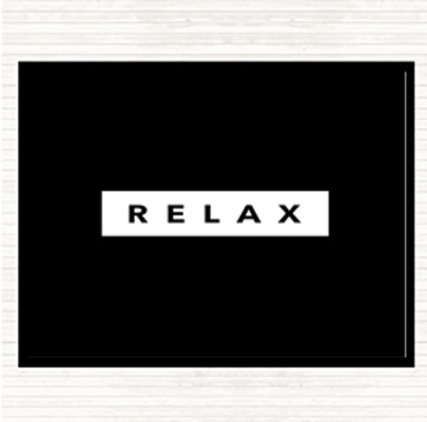 Black White Dark Relax Quote Mouse Mat Pad