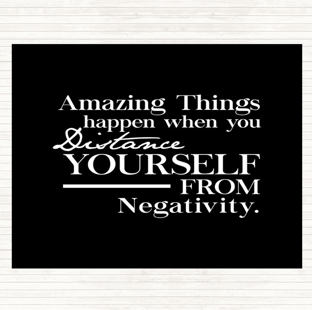 Black White Distance Yourself From Negativity Quote Mouse Mat Pad