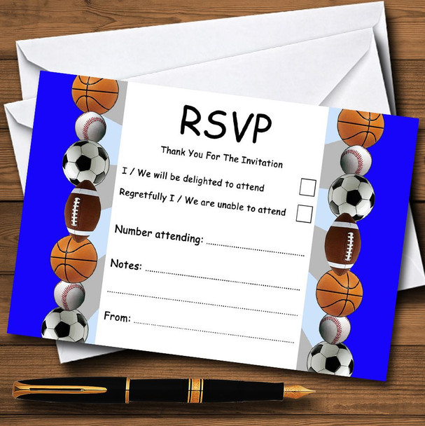 Football Sports Personalised RSVP Cards