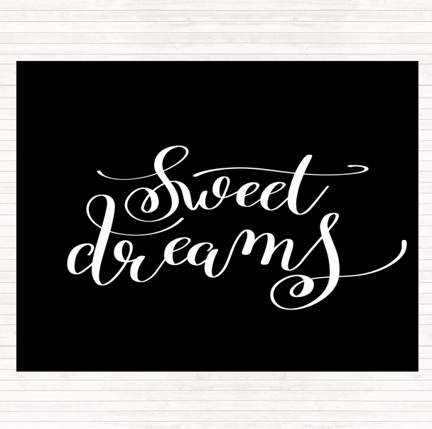 Black White Dreams Quote Mouse Mat Pad