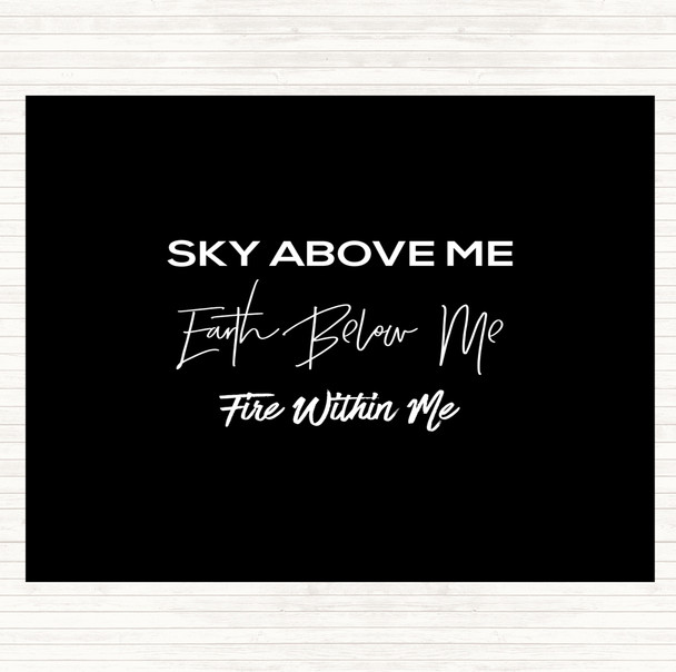 Black White Earth Below Me Quote Mouse Mat Pad
