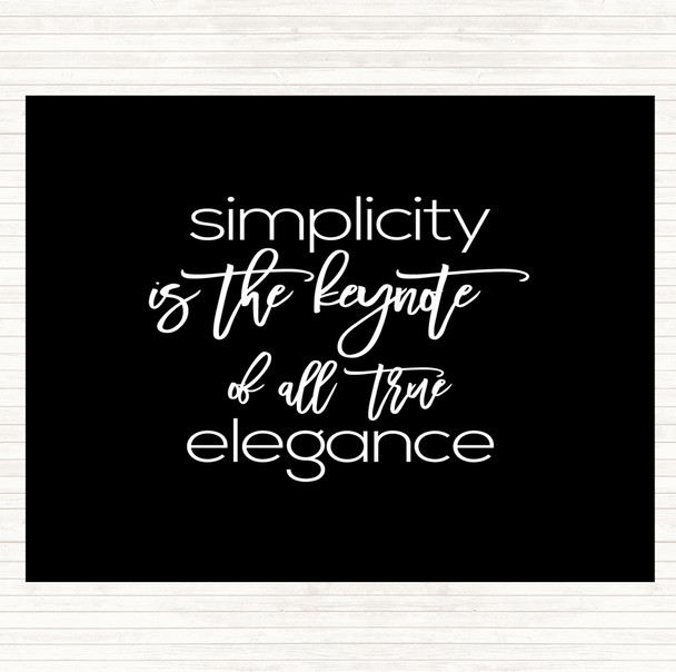 Black White Elegance Quote Mouse Mat Pad