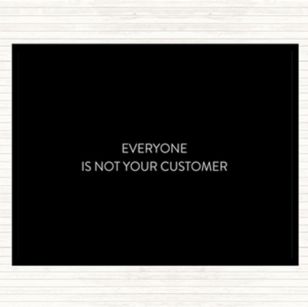 Black White Everyone Is Not Your Customer Quote Mouse Mat Pad
