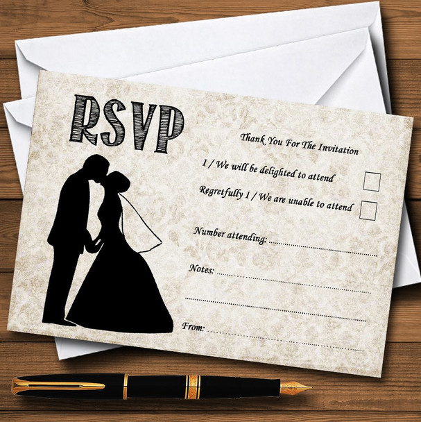 Damask Chic Personalised RSVP Cards
