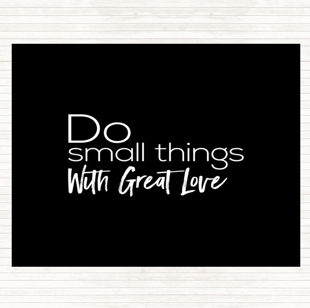 Black White Great Love Quote Mouse Mat Pad