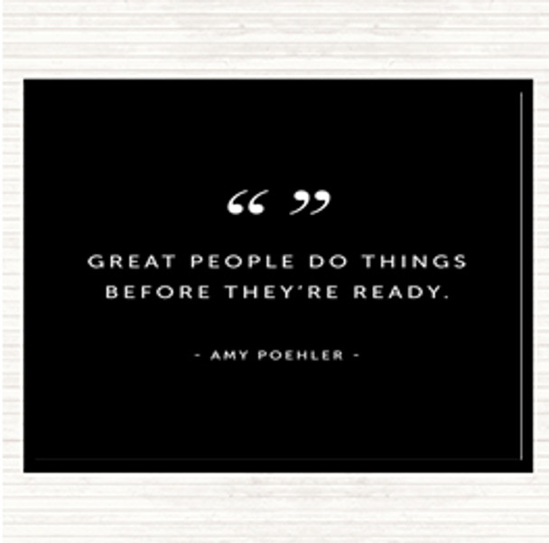 Black White Great People Quote Mouse Mat Pad