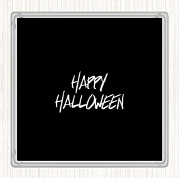 Black White Halloween Quote Drinks Mat Coaster