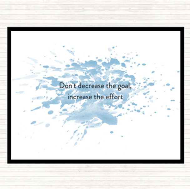 Blue White Increase The Effort Inspirational Quote Mouse Mat Pad