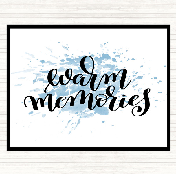 Blue White Memories Inspirational Quote Mouse Mat Pad