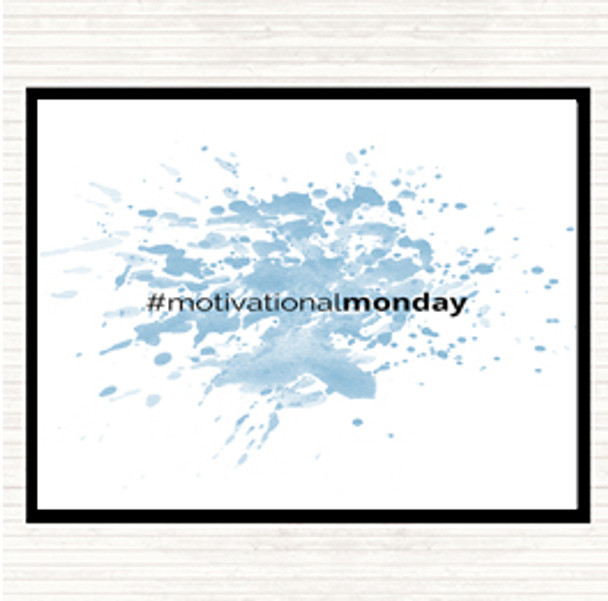 Blue White Motivational Monday Inspirational Quote Mouse Mat Pad