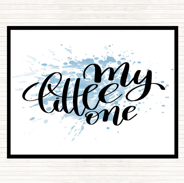 Blue White My Little One Inspirational Quote Mouse Mat Pad