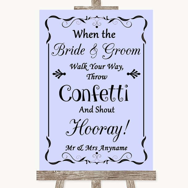 Lilac Confetti Personalised Wedding Sign