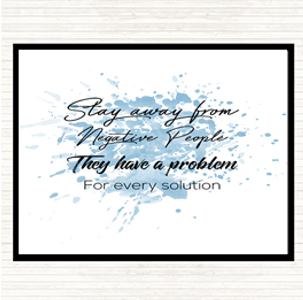 Blue White They Have A Problem Inspirational Quote Mouse Mat Pad