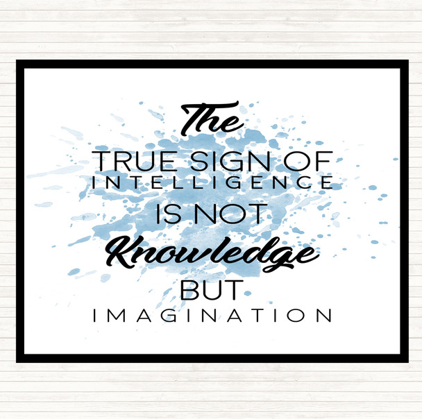 Blue White True Sign Inspirational Quote Dinner Table Placemat