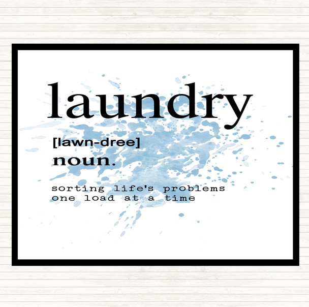 Blue White Word Definition Laundry Inspirational Quote Mouse Mat Pad