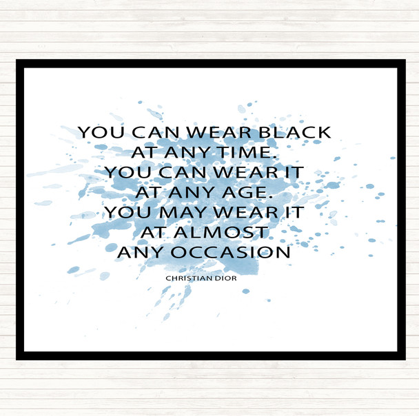 Blue White Christian Dior Wear Black Inspirational Quote Mouse Mat Pad