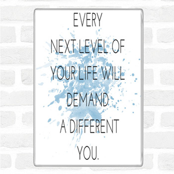 Blue White Demand A Different You Inspirational Quote Jumbo Fridge Magnet