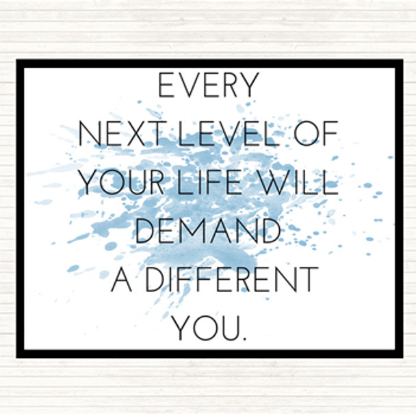 Blue White Demand A Different You Inspirational Quote Mouse Mat Pad