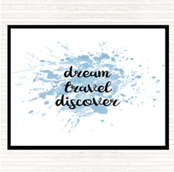 Blue White Dream Inspirational Quote Mouse Mat Pad