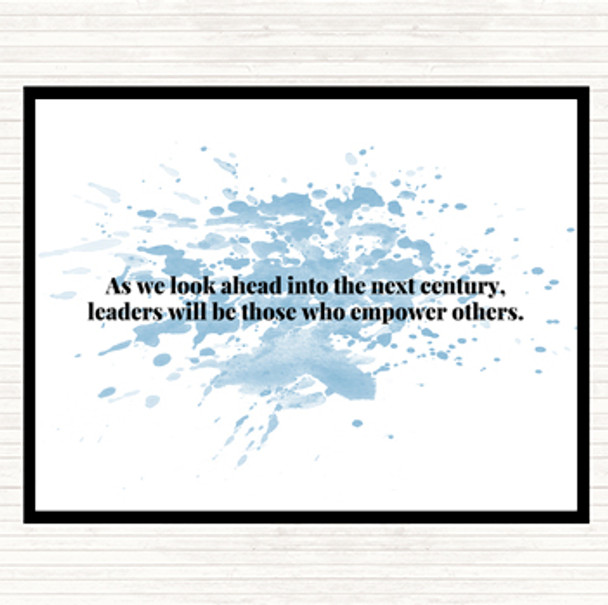 Blue White Empower Others Inspirational Quote Dinner Table Placemat