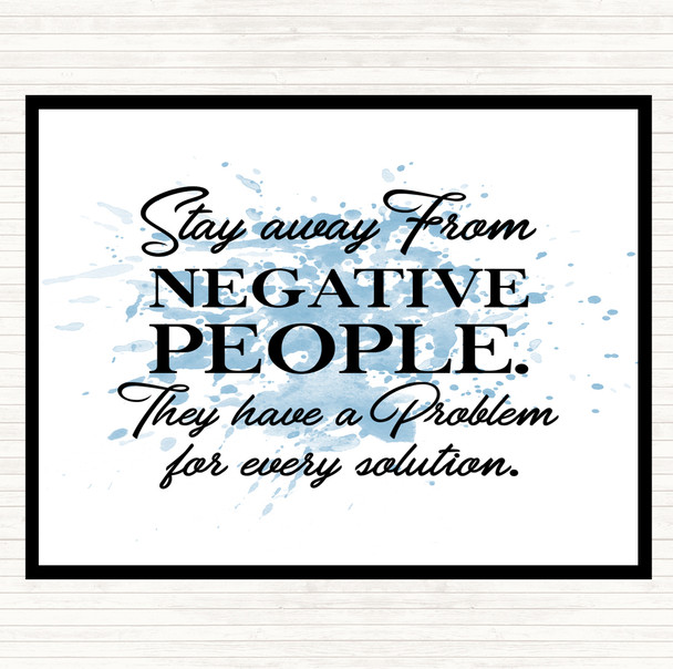 Blue White Every Solution Inspirational Quote Mouse Mat Pad