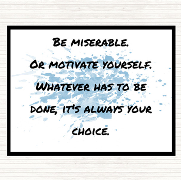 Blue White Always Your Choice Inspirational Quote Mouse Mat Pad