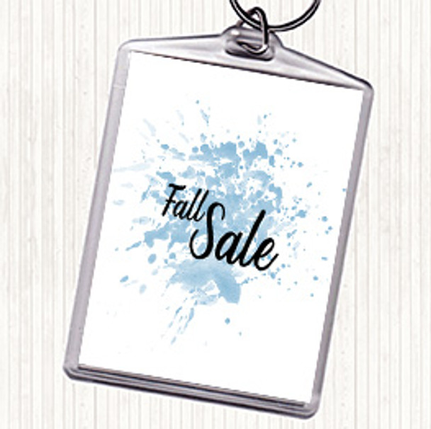 Blue White Fall Sale Inspirational Quote Bag Tag Keychain Keyring