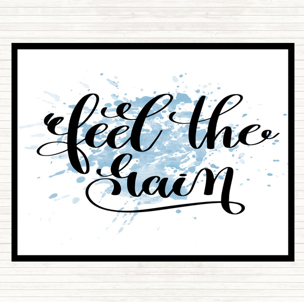 Blue White Feel The Gain Inspirational Quote Dinner Table Placemat