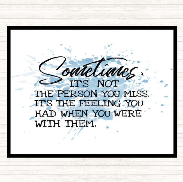 Blue White Feeling You Had Inspirational Quote Mouse Mat Pad