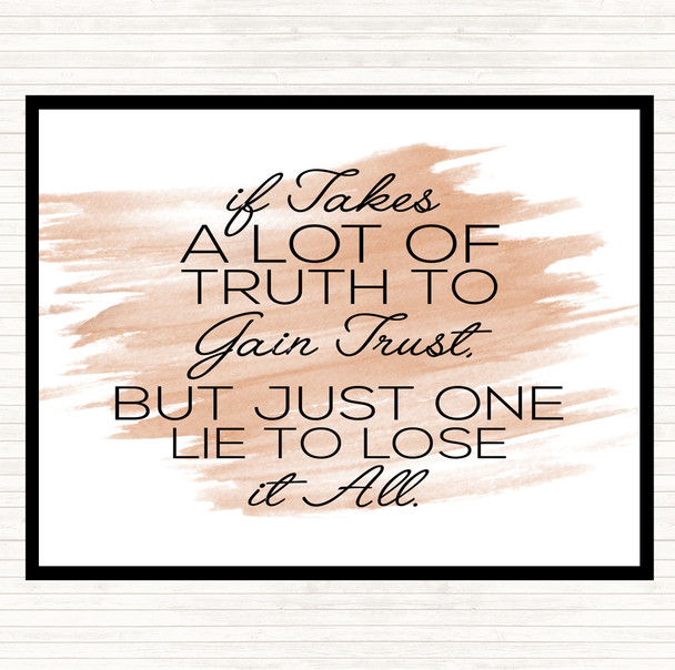 Watercolour A Lot Of Truth Quote Mouse Mat Pad