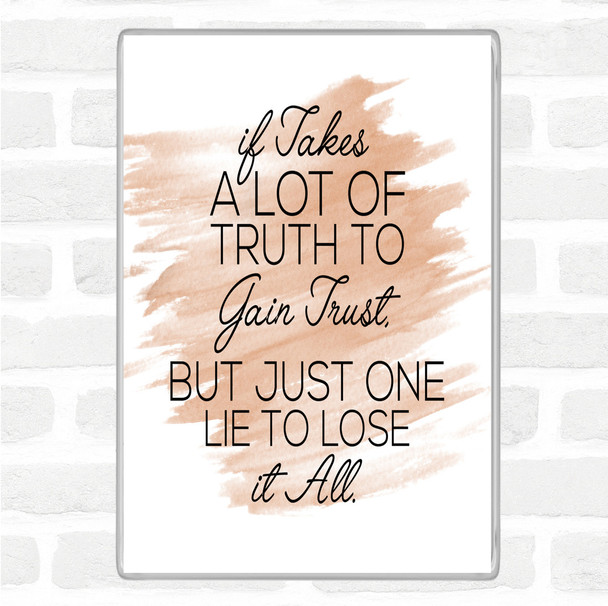 Watercolour A Lot Of Truth Quote Jumbo Fridge Magnet