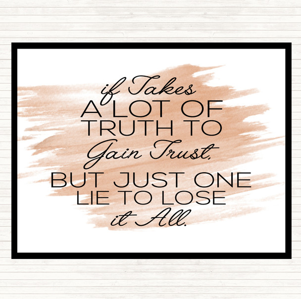 Watercolour A Lot Of Truth Quote Dinner Table Placemat
