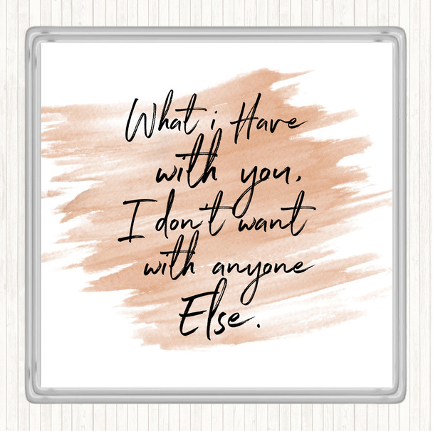 Watercolour Have With You Quote Drinks Mat Coaster