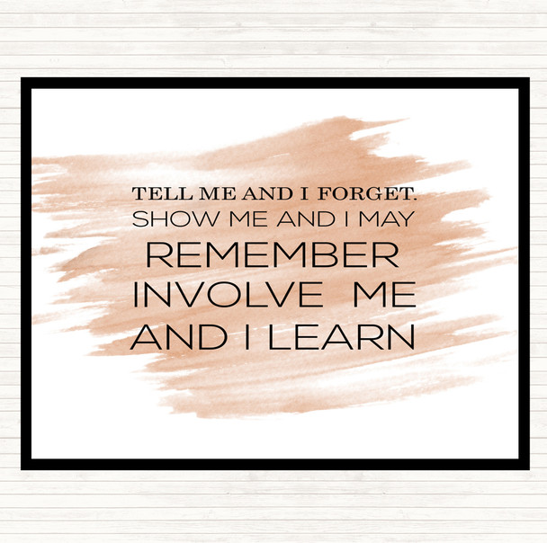 Watercolour I Learn Quote Mouse Mat Pad