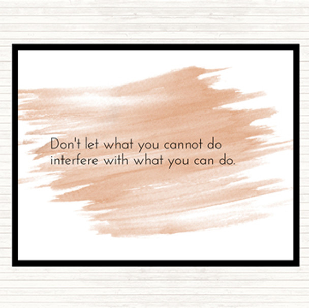 Watercolour Interfere With What You Can Do Quote Mouse Mat Pad