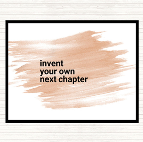 Watercolour Invent Your Own Next Chapter Quote Dinner Table Placemat