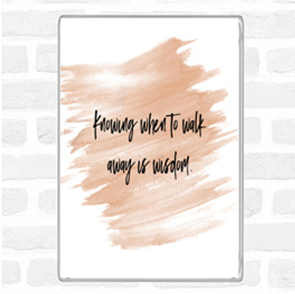Watercolour Knowing When Quote Jumbo Fridge Magnet