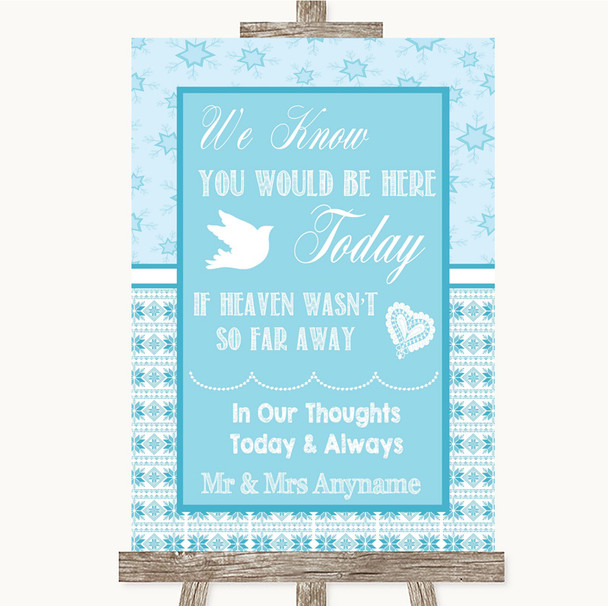 Winter Blue Loved Ones In Heaven Personalised Wedding Sign