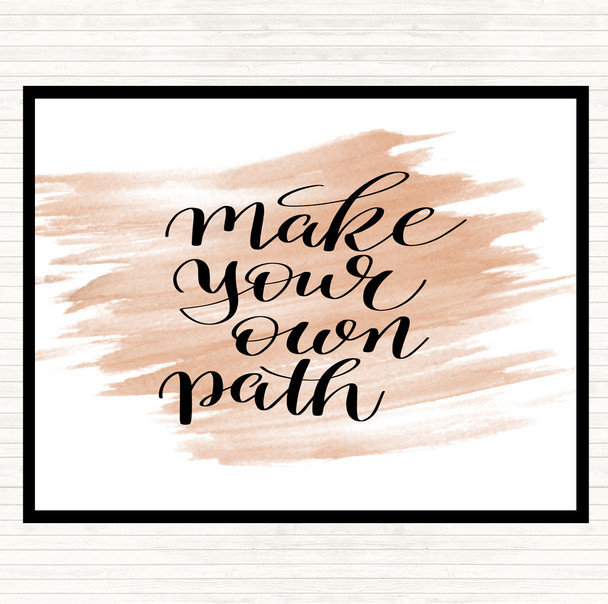 Watercolour Make Your Own Path Swirl Quote Mouse Mat Pad