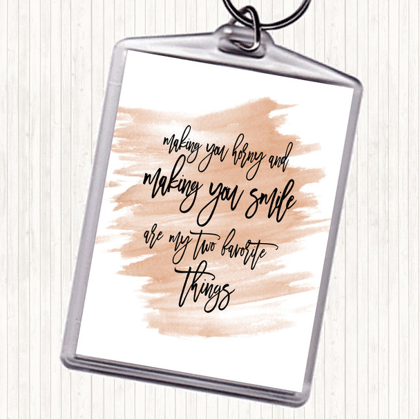 Watercolour Making You Horny Quote Bag Tag Keychain Keyring