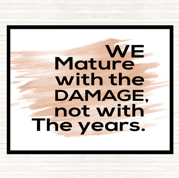 Watercolour Mature With Damage Quote Mouse Mat Pad