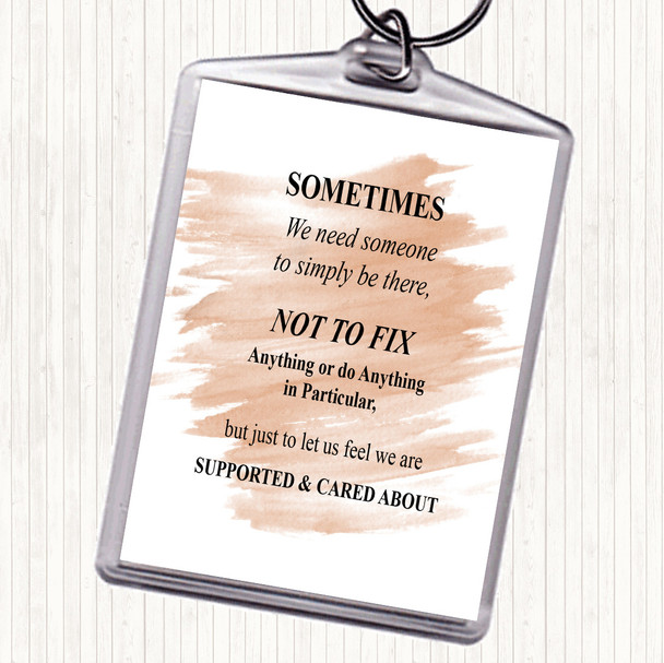 Watercolour Not To Fix Quote Bag Tag Keychain Keyring